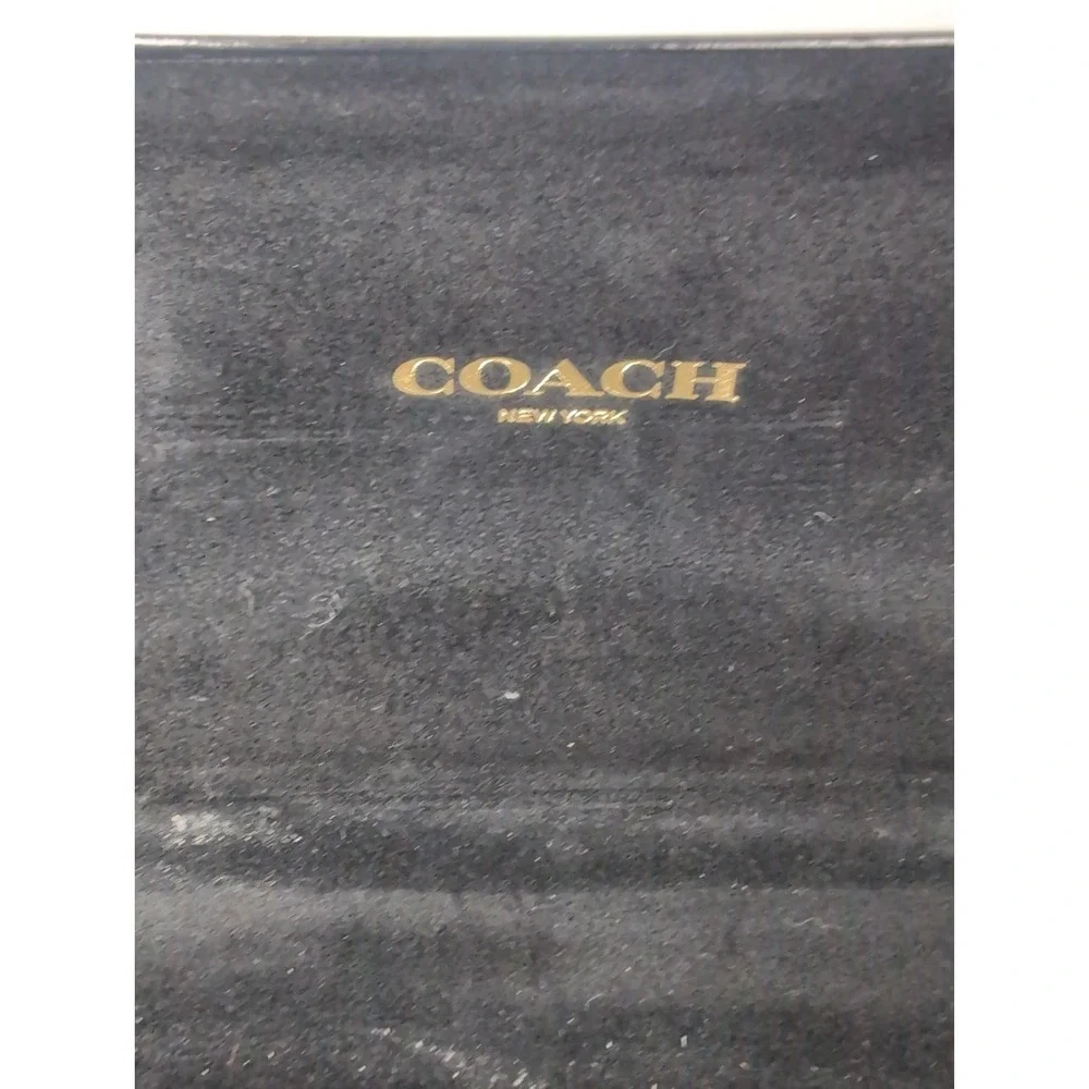 Coach Small Eyeglass/Sunglass Black Hard Case, Clamshell Closure W/Clean Cloth